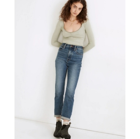 Madewell The High Rise Slim Boy Jeans 30 - Picture 3 of 16